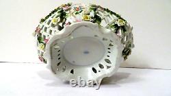 Antique Von Schierholz Dresden German Porcelain 10x10x7 Cherub Bowl Vase Basket
