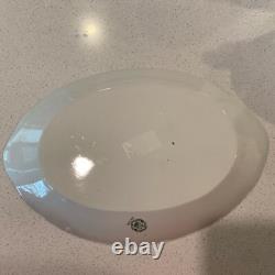 Antique WEDGWOOD England RALEIGH Pattern Platters Set of 5 Green Transferware