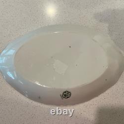 Antique WEDGWOOD England RALEIGH Pattern Platters Set of 5 Green Transferware