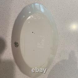 Antique WEDGWOOD England RALEIGH Pattern Platters Set of 5 Green Transferware