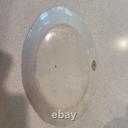 Antique WEDGWOOD England RALEIGH Pattern Platters Set of 5 Green Transferware