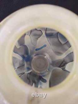 Art glass vase, signed Douglas J. Becker large size abstract shapes