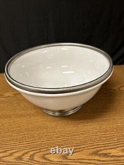 Arte Italica Tuscan 10.5 Pewter ring /Footed Bowl, Handmade in Italy. GODINGER