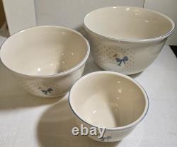 Aunt Rhody Mother Goose 3- Piece Stoneware Mixing Bowls