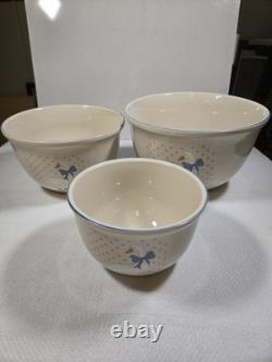 Aunt Rhody Mother Goose 3- Piece Stoneware Mixing Bowls