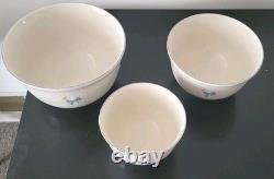 Aunt Rhody Mother Goose Mixing Bowl Set 3 Piece 10 3/8-9-7