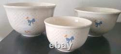 Aunt Rhody Mother Goose Mixing Bowl Set 3 Piece 10 3/8-9-7