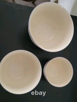 Aunt Rhody Mother Goose Mixing Bowl Set 3 Piece 10 3/8-9-7
