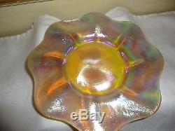 Auth Rare Lct Tiffany Favrile Iridescent Gold Finger Bowl&orig Underplate Excell