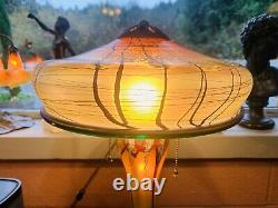 Authentic Carl Radke Phoenix Studios large 18 hand blown Cherry Blossom Lamp