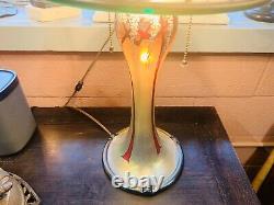 Authentic Carl Radke Phoenix Studios large 18 hand blown Cherry Blossom Lamp