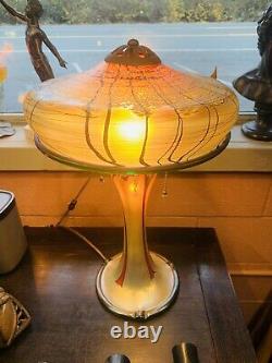 Authentic Carl Radke Phoenix Studios large 18 hand blown Cherry Blossom Lamp