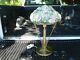 Authentic Pairpoint Puffy Table Lamp With Magnificent Big Rose Bouquet Shade P