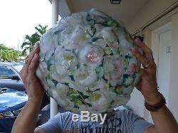 Authentic Pairpoint Puffy Table Lamp With Magnificent Big Rose Bouquet Shade P