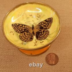 Aynsley Antique Circa 1910 Rare Piece Small Footed Bowl Lustre Butterfly