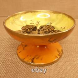 Aynsley Antique Circa 1910 Rare Piece Small Footed Bowl Lustre Butterfly