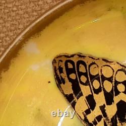Aynsley Antique Circa 1910 Rare Piece Small Footed Bowl Lustre Butterfly