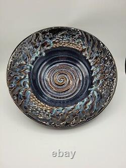 BILL Campbell Pottery Bowl, Earth, Wind & Fire12.5 serving Bowl Artist Signed