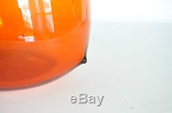 BLENKO HUSTED Vtg Mid Century Modern Pinched Glass Decanter Bottle 5912 RARE