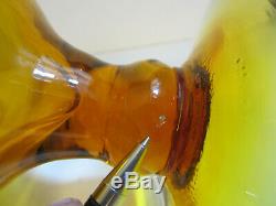 BLENKO Mid Century MCM Art Glass # 6212 Tangerine 21 Decanter Bottle HUSTED