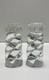 Baccarat Crystal Candlesticks Pair of 6 in Tall Hand Blown France Art Glass