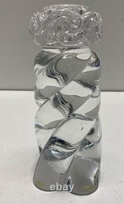 Baccarat Crystal Candlesticks Pair of 6 in Tall Hand Blown France Art Glass