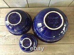 Barakonyi Pottery Hungary Folk Art Nesting Bowls Set/3 Signed