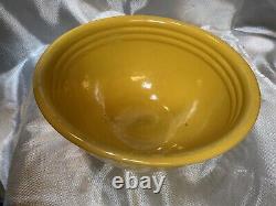 Bauer #9 Mixing Bowl. Rare Early Example with Three Inside Rings. Chinese Yellow