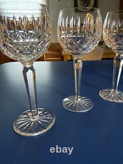 Beautiful Classic Waterford Lismore Wine Hock Goblets, Five (5) 7 1/2