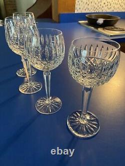 Beautiful Classic Waterford Lismore Wine Hock Goblets, Five (5) 7 1/2