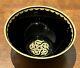 Beautiful Pasabahce Turkish Glass Bowl Gold & Etched Black As Is /2000