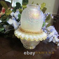 Beautiful Rare Fenton Fairy Lamp Persian Medallon