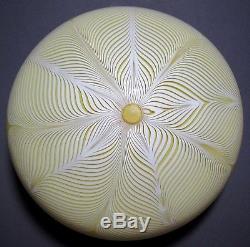 Beautiful Rare QUEZAL Art Glass Hooked Feather Lamp Shade Signed c1902 7 Fitter