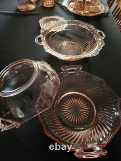 Beautiful Used Condition, Depression Glass Pink in color