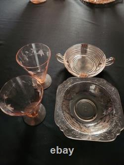 Beautiful Used Condition, Depression Glass Pink in color