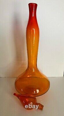 Blenko #5815M Tangerine 24'' Decanter