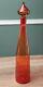 Blenko 5826-M Tangerine Bottle Wayne Husted 1958 Genie