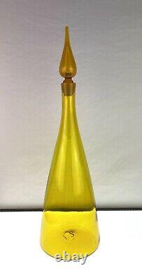 Blenko 920L Decanter in Gold/Jonquil Early Winslow Anderson Example