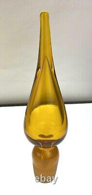 Blenko 920L Decanter in Gold/Jonquil Early Winslow Anderson Example