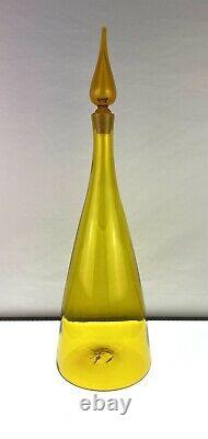 Blenko 920L Decanter in Gold/Jonquil Early Winslow Anderson Example