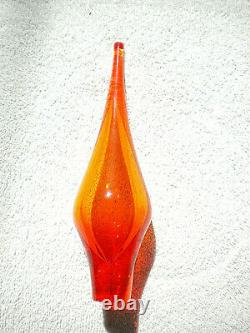 Blenko Ellipse Tall Decanter Tangerine 7119