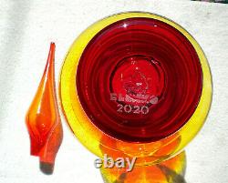 Blenko Ellipse Tall Decanter Tangerine 7119