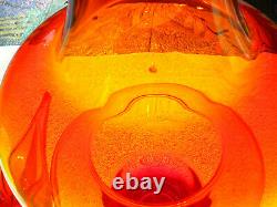 Blenko Ellipse Tall Decanter Tangerine 7119