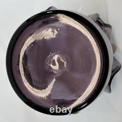 Blenko Glass 6011 Folded Bowl in Lilac Wayne Husted Design MCM