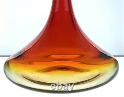 Blenko Glass 6027 Decanter in Tangerine Iconic Wayne Husted Design