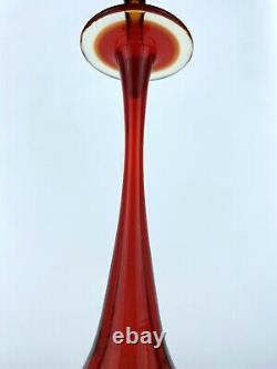 Blenko Glass 6027 Decanter in Tangerine Iconic Wayne Husted Design