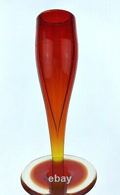 Blenko Glass 6027 Decanter in Tangerine Iconic Wayne Husted Design