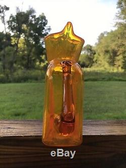 Blenko Glass Cat Water Bottle 384