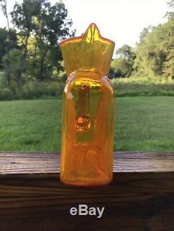Blenko Glass Cat Water Bottle 384
