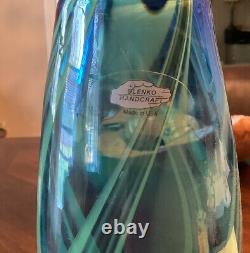 Blenko Glass Company Pangaea tall Vase Sign by Matthew Carter 2002